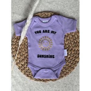 Romper - Sunshine - Lila - Maat 62/68 - 100% Katoen