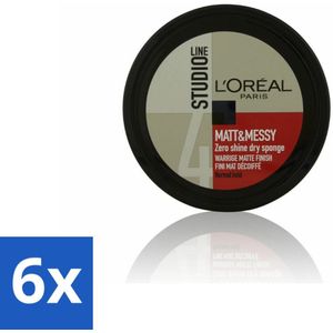 L'Oréal Studio Line Matt & Messy Zero Shine Dry Sponge 150 ml - Voordeelverpakking - 6 stuks