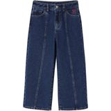 Jeans - Middenblauw - Wijde Jeans met Stiksel aan de Voorkant voor Meisjes