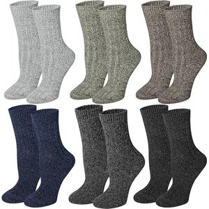 Justay Merinowollen damessokken voor de winter warme, dikke, klassieke thermosokken voor dames en heren