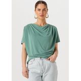 minus - Shirt Soleima - Smaragd - T-shirt - Watervalhals - Kwartmouw