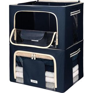 Opvouwbare kledingopbergbox met ritssluiting - dekbedden kleding beddengoed opbergdoos - extra grote kledingopbergtas sheet organizer