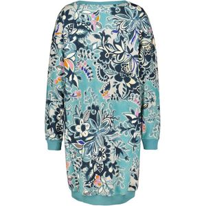 DIDI Dames Sweat dress Lou in licht groen met Flora Fantasy print maat 42