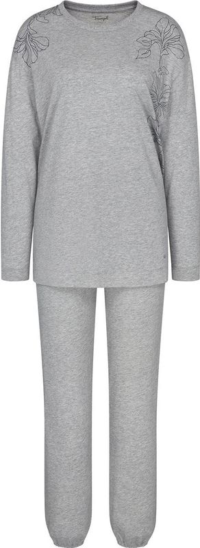 Endless Comfort - Pyjama - Donkergrijs Melange - Single-Jersey - Ademend