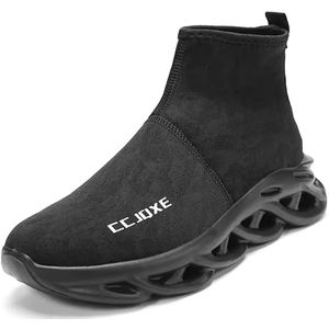 Designer Schoen Heren - Mode - Kousen - Zwarte Schoenen - Hoog - Elastisch