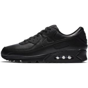 Nike Air Max 90 Leather - Heren Sneakers - Black/Black-Black - Maat 41