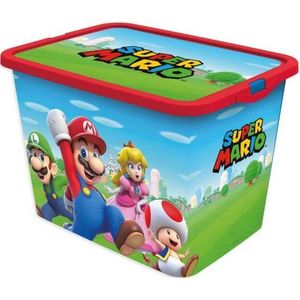 Stor Opbergbox Super Mario 23 Liter Groen/blauw/rood
