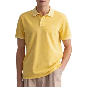 Gant - Sunfaded Polo Geel - Regular-fit - Heren Poloshirt Maat M