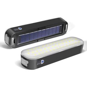 LED Solar Lantaarn Camping Lamp - 6000mAh Oplaadbare Noodverlichting met Magnetische Bevestiging