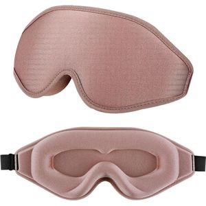 MKSS® Oogmasker Slaap - Slaapmasker Vrouwen & Mannen - Extra Zacht - Roségoud