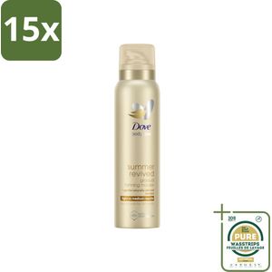 15 x Dove Body Love Zelfbruinende Mousse - Summer Revived - Light-Medium - 150 ml - Grootverpakking - Zelfbruinende Mousse - Licht Zomerse Tint - Natuurlijke Huidtint - Huidhydratatie - Gevoelige Huid
