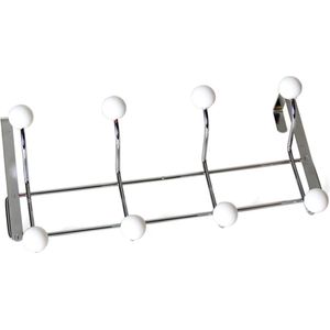 Gerimport Deurhanger 8-haaks 32 X 16 X 12 Cm Staal Wit/grijs