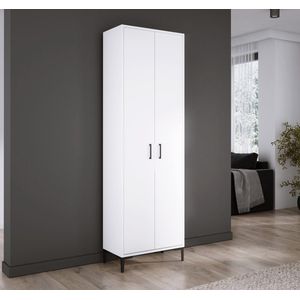 Meubel Square - Halkast NOX - Wit - 192x60x35cm - Halmeubel - Kledingkast - Schoenenkast