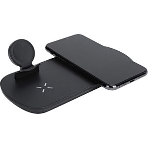 iFoulki draadloze oplader, 3 in 1 multifunctioneel draadloos oplaadstation, snelle oplader voor Samsung-telefoon, horloge, oortelefoonbox, opladen