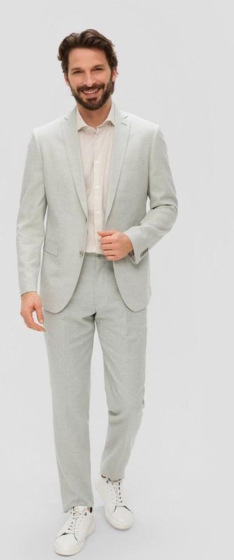 s.Oliver - s.OPURE - Pantalon - Houndstooth - Slim Fit