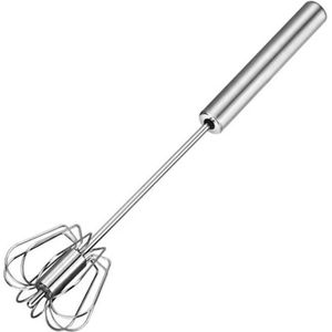 Scoby – Eierklopper – Slagroomklopper – Melkopschuimer – Mini Whisk – Handmatig – 20cm – RVS – Zilver