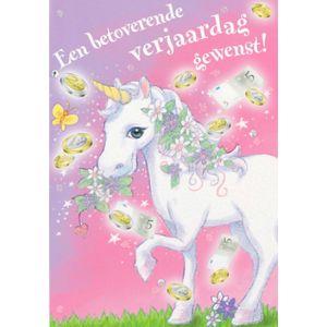 Depesche - Kinderkaart met de tekst ""Een betoverende verjaardag gewenst!"" - mot. 015
