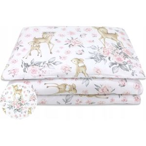 Miminu Kinderbeddengoed 2-delig 135x100cm Lieve Hert Roze