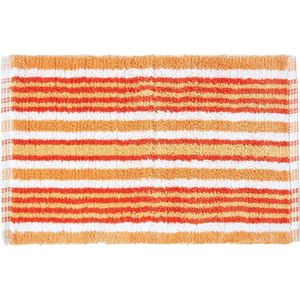 Homescapes badmat oranje witte strepen 40 x 60 cm 100% katoen