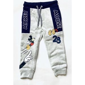 Disney Mickey Mouse joggingbroek grijs/donkerblauw maat 104