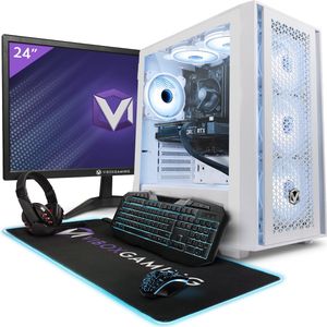 Vibox II-40 Game PC - 24"" Scherm Pakket - Six-Core Intel i5 11400F Processor 4.4GHz - Nvidia GTX 1660 Super 6GB - 16GB RAM - 1TB NVMe M.2 SSD - Windows 11 - WiFi