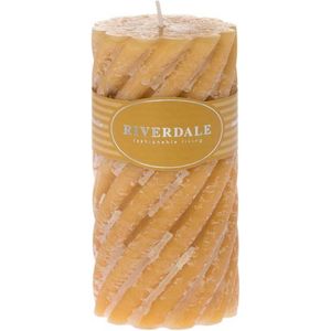 Riverdale - Geurkaars Swirl Summer's Breeze mosterd 7.5x15cm - Geel