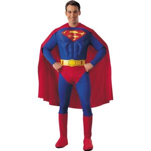 Superman Deluxe Muscle - Carnavalskleding - Maat M - Rood - Carnavalskleding