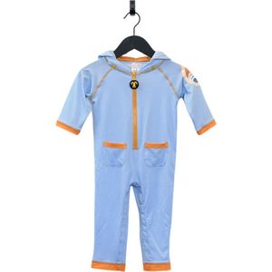Ducksday - zwempak voor baby en peuter - UV-werend UPF50+ - unisex - sneldrogend - True blue - maat 3 jaar - lang