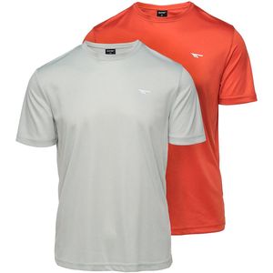 Hi-tec Jodin 2 Pack T-shirt Met Korte Mouwen Oranje,Grijs 2XL Man