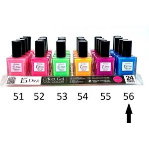 D'Donna - 15-Days Effect Gel Nagellak NEON (Glow in the Dark) - Blauw - 1 Flesje met 16 ml. inhoud - Nummer 56