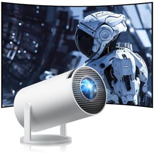 Draagbare Mini Projector met WiFi en Bluetooth - Ondersteunt Full HD 1080P, 180° Rotatie en Automatische Trapeziumcorrectie