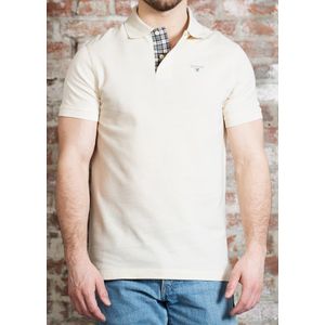 Barbour Barbour tartan pique polo shirt - antique white