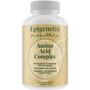 Epigenetix - Amino Acid Complex - 90 premium capsules - Ondersteunt spierherstel en spiergroei, veelvuldig aanbevolen door diëtisten als aanvulling bij eiwit- en aminozuurbehoefte & verbetert energieniveaus en uithoudingsvermogen