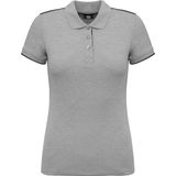 WK. Designed To Work Contrasterende damespolo Day To Day korte mouwen WK271 - Oxford Grey / Black - 3XL