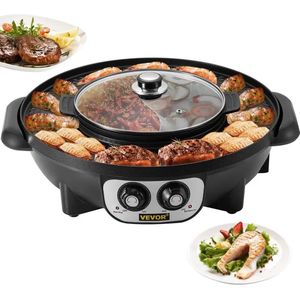 Hanimo Koreaanse Bbq - Hotpot - Hotpot Electrisch - Korean Bbq - Koreaanse Grill - Koreaanse Grill En Hotpot Set - Korean Bbq Grill - Chinese fondue - 1 tot 8 personen