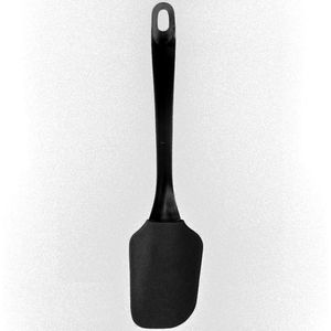 siliconen spatel zwart - deegschraper - schraper - pannenlikker - modern strak design - medium - 25 cm - spatel 5,5 cm breed