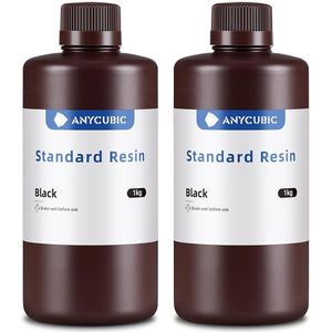 3D Printer Hars - UV 405nm Fotopolymeer met Hoge Nauwkeurigheid en Snelle Uitharding voor LCD DLP Printers (Zwart, 1 kg, 2 stuks)