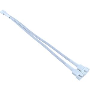 Nereb - Fan Splitter 4-Pin PWM 1-op-2 – Wit – Voor PC Case Fans & CPU Koelers – 26cm – Verlengkabel