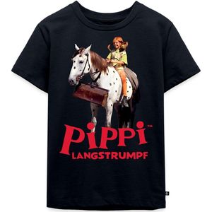 Pippi Langkous Pippi Rijdt Op Kleine Witte Premium T Shirt Kinderen