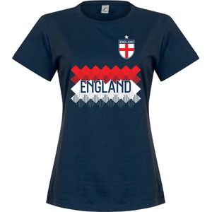 Engeland Dames Team T-Shirt - Navy - L