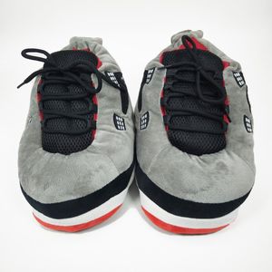 GOATS Sneaker Pantoffels - Grijs / Rood / Zwart - Maat 36 tot 46 - Pantoffels - Sneaker Sloffen - Musthave Rage - Warme fluffy dikke pantoffels