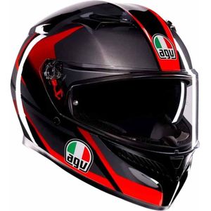 AGV - K3 E2206 - Integraalhelm - Zwart Grijs Rood - Thermoplastisch