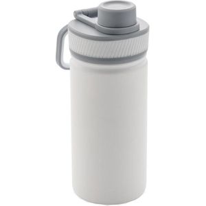 Xd Collection Drinkfles 20 Cm 0,55 Liter Staal/siliconen Wit