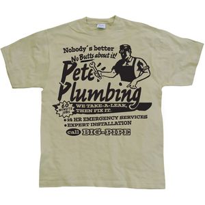 Hybris Petes Plumbing T-Shirt SH-1-10998-H25-3 Khaki-S