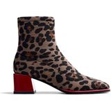 Gioseppo - Inger - Enkellaarsjes - Dierenprint - Blokhak in Lakleer