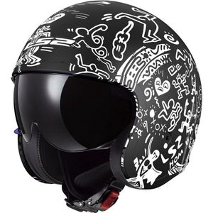 LS2 Helm Spitfire II Tribal OF599 mat zwart maat M