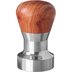 scarlet espresso | Tamper ""Passion"" voor barista; met ergonomische PVC of kostbaar houten handvat naar keuze en precisie roestvrijstalen basis.