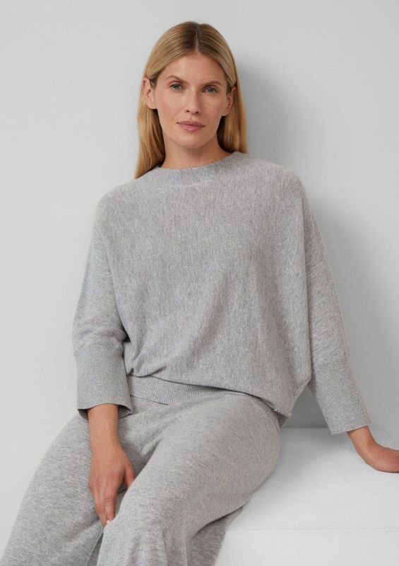 Gebreide Trui - Kasjmierblend - Ontspannen Pasvorm - Vleermuismouwen