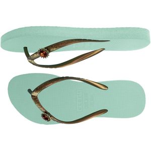 Uzurii - Original - Teenslippers - Mintgroen - Rubber - Handgemaakt