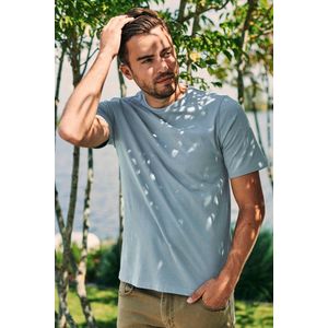 Suitable - Respect T-shirt Jim Steel Groen - Heren - Maat XL - Modern-fit